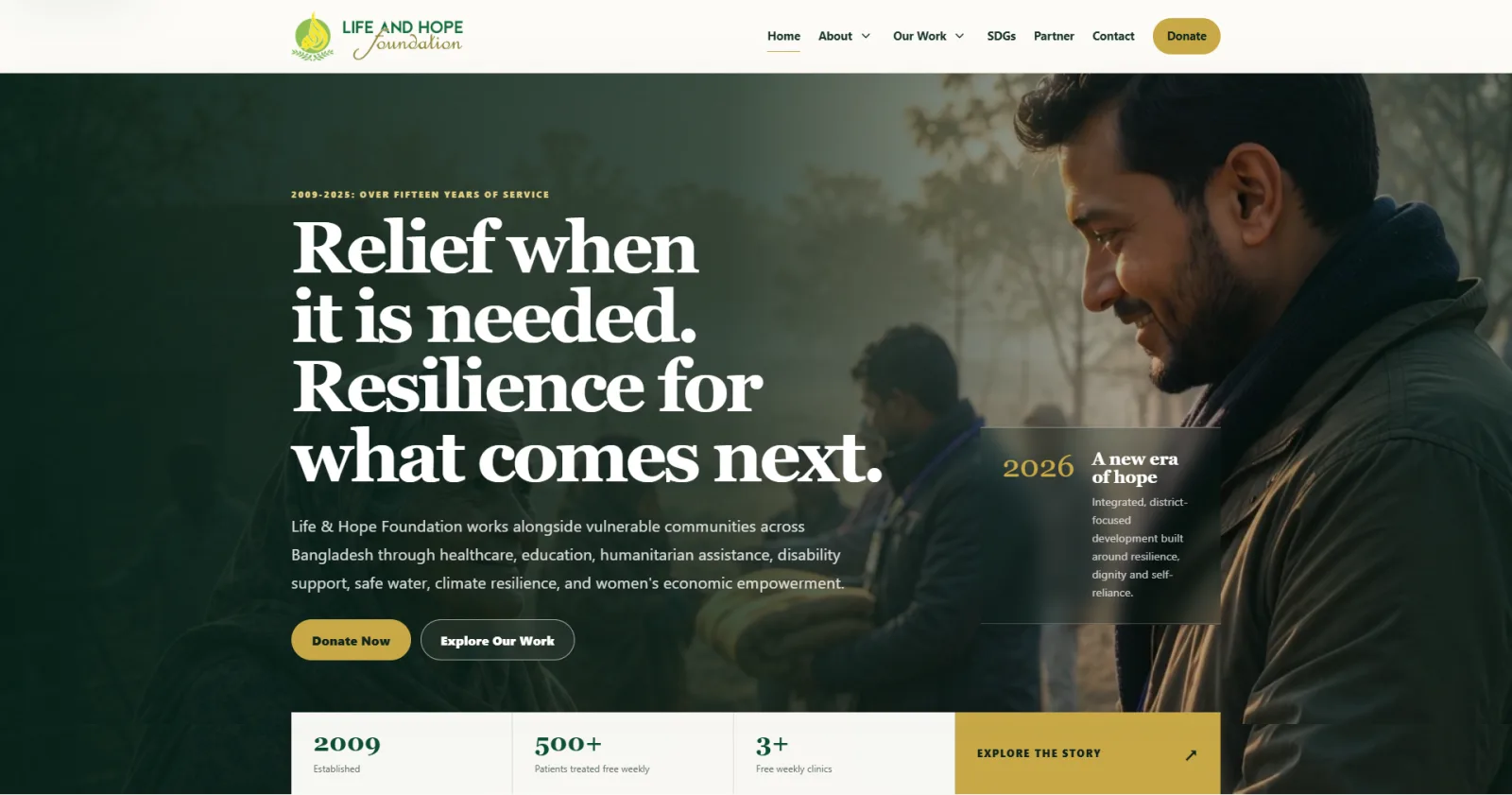 LIFE & HOPE Foundation custom PHP CMS project cover