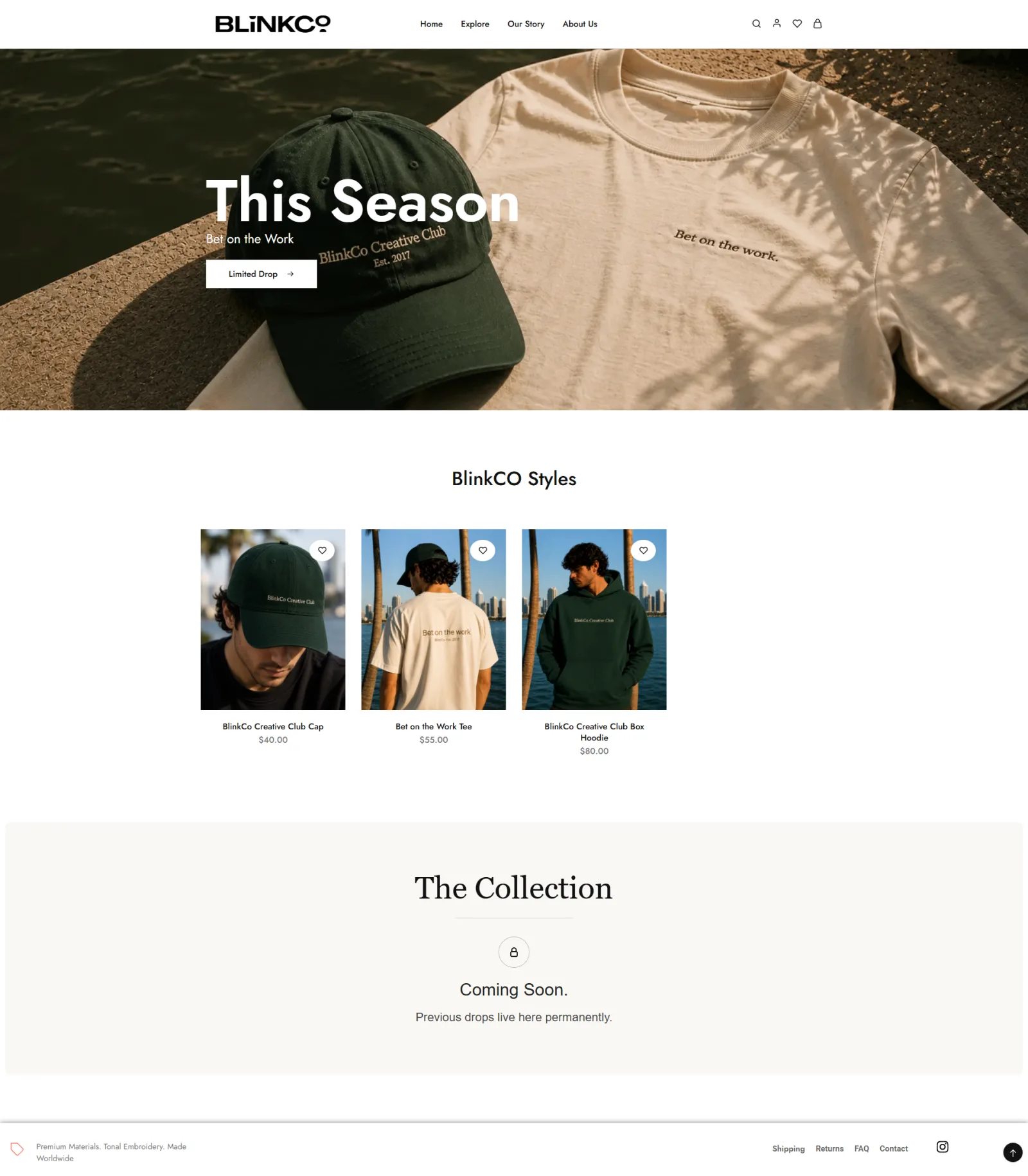 BlinkCO Shop WordPress e-commerce project cover